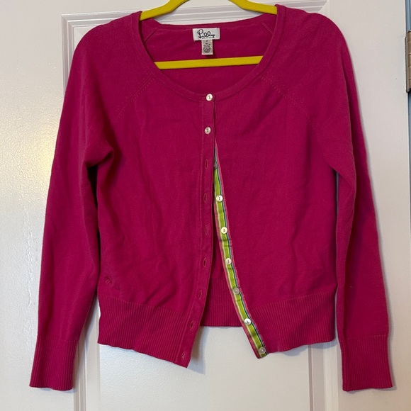 Lilly Pulitzer Sweaters - EUC Vintage Lilly Pulitzer Pink Cardigan Sweater